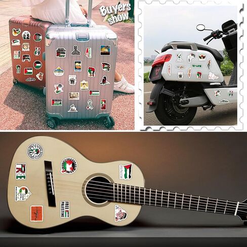 ملصق فلسطين مجاني 160 قطعة ملصق فلسطين من الفينيل مقاوم للماء ملصقات علم فلسطين لزجاجات المياه وألواح التزلج وأجهزة الكمبيوتر المحمول in Kuwait