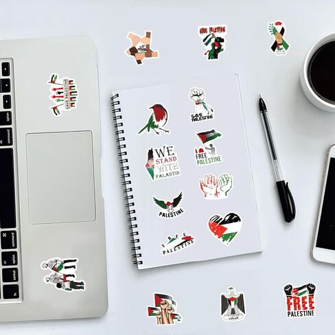ملصق فلسطين مجاني 160 قطعة ملصق فلسطين من الفينيل مقاوم للماء ملصقات علم فلسطين لزجاجات المياه وألواح التزلج وأجهزة الكمبيوتر المحمول in Kuwait