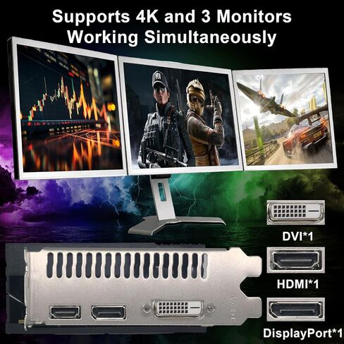 بطاقة رسومات Radeon RX 470 4GB GDDR5 256bit للألعاب 4K HDR مراوح تبريد مزدوجة تدعم DirectX 12 PCIe3.0 * 16 HDMI DVI DP بطاقات فيديو للكمبيوتر الشخصي in Saudi Arabia