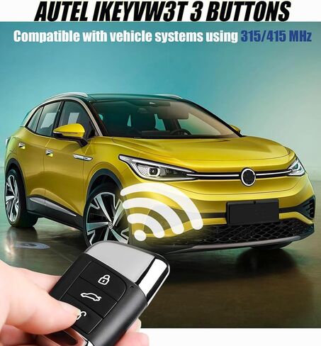Autel IKEY for Volkswagen Style IKEYVW3T Programmable Work with KM100/IM508S/IM608PRO Ultra-Long Range 315M/415M OE Quality Smart Key Replacement 3 Buttons in Saudi Arabia