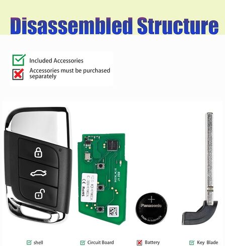 Autel IKEY for Volkswagen Style IKEYVW3T Programmable Work with KM100/IM508S/IM608PRO Ultra-Long Range 315M/415M OE Quality Smart Key Replacement 3 Buttons in Saudi Arabia