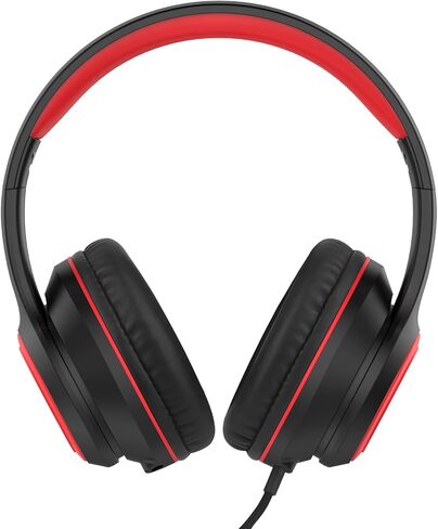 RORSOU K9 Kids Headphones with Microphone, Folding Stereo Bass Headset with 1.5M No-Tangle Cord for Children/Teens/School/Adults, Portable Wired Headphones for Smartphone Tablet Computer MP3/4 (Black) in Saudi Arabia