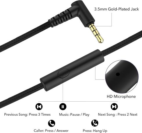 RORSOU K9 Kids Headphones with Microphone, Folding Stereo Bass Headset with 1.5M No-Tangle Cord for Children/Teens/School/Adults, Portable Wired Headphones for Smartphone Tablet Computer MP3/4 (Black) in Saudi Arabia