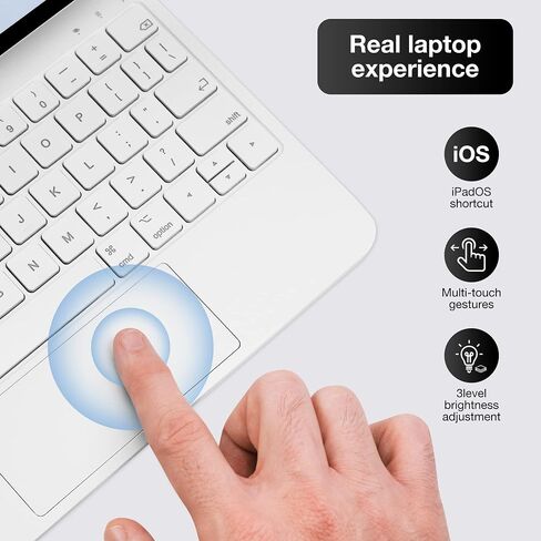 Magic Keyboard for iPad 10th generation 2022, Floating Magnetic Keyboard Case Built-in Multi-Touch Trackpad Compatible with iPad 10.9 Inch 10th Gen, Backlit (White) in Saudi Arabia