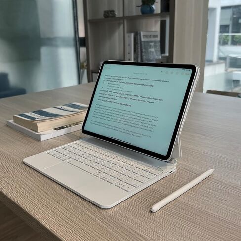 Magic Keyboard for iPad 10th generation 2022, Floating Magnetic Keyboard Case Built-in Multi-Touch Trackpad Compatible with iPad 10.9 Inch 10th Gen, Backlit (White) in Saudi Arabia