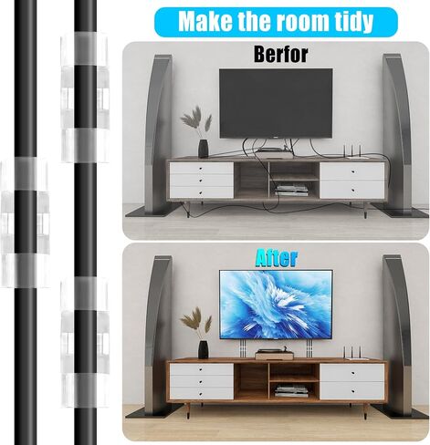 XHF 35pcs Large Self Adhesive Cable Clips Black,Wire Clips Cable Management Wire Organizer Cord Holder for Under Desk, Car, Wall, TV PC Ethernet Cable in Saudi Arabia