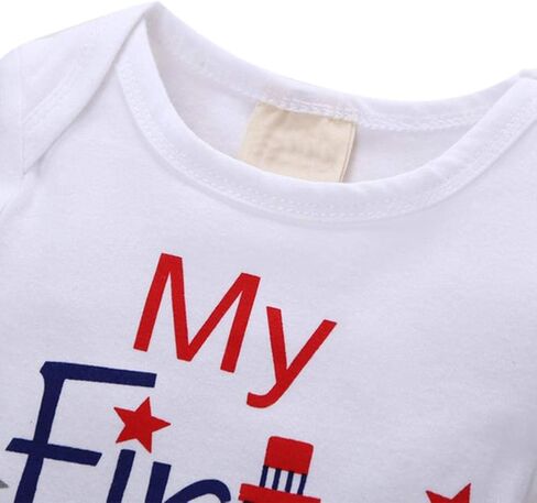 FYMNSI My First 4th of July Baby Boys Outfit American Flag Romper Stars Stripes Shorts Independence Day Patriotic Clothes Set in Saudi Arabia