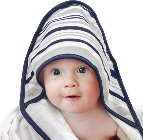 2 pack Baby Hooded Towel Set - Blue Trim in Saudi Arabia