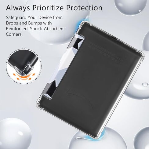 Case for Kindle Paperwhite 11th Generation 6.8" and Signature Edition- New PU Leather Cover and Transparent TPU Back Cover with Auto Wake/Sleep Feature-Star in Saudi Arabia