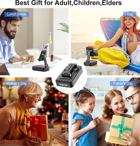 Gifts for Men Women, Joymate Bluetooth Speaker Phone Stand with Charging Function 360° Rotable Adjustable Cell Phone Holder HD Surround Sound for Desk Fits All Phones,Tablet (Black) in Saudi Arabia
