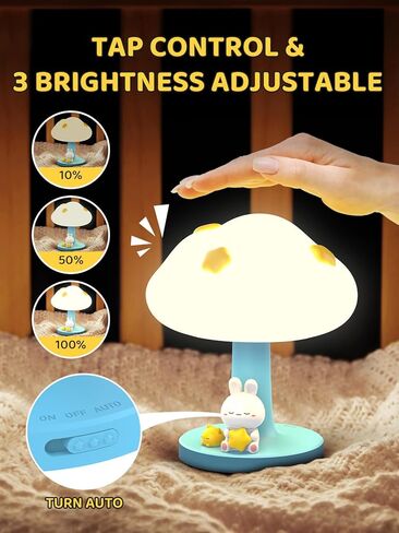 Smiling Shark Nursery Night Light, Cloud Soft Silicone Night Lamp LED Amber Warm Light with 3 Brightness & Tap Control Cordless USB Rechargable Squishy Baby Cute Night Light for Bedroom in Kuwait