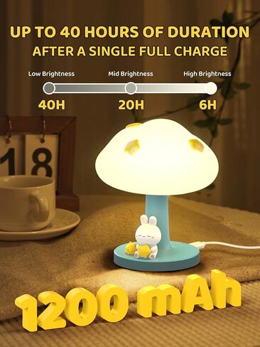 Smiling Shark Nursery Night Light, Cloud Soft Silicone Night Lamp LED Amber Warm Light with 3 Brightness & Tap Control Cordless USB Rechargable Squishy Baby Cute Night Light for Bedroom in Kuwait