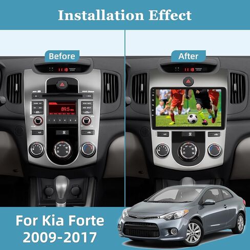 [2+64G] Android 13 Car Radio for Kia Forte 2009-2017 with Wireless Carplay and Android Auto - 9 Inch Touch Screen Car Stereo - Hi-Fi/WiFi/GPS Navigation/SCW + AHD Backup Camera in Saudi Arabia