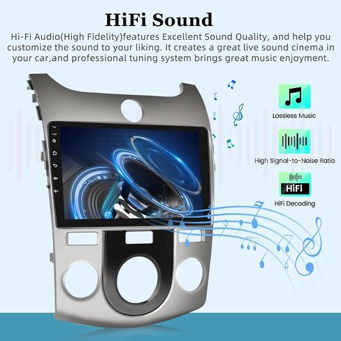 [2+64G] Android 13 Car Radio for Kia Forte 2009-2017 with Wireless Carplay and Android Auto - 9 Inch Touch Screen Car Stereo - Hi-Fi/WiFi/GPS Navigation/SCW + AHD Backup Camera in Saudi Arabia