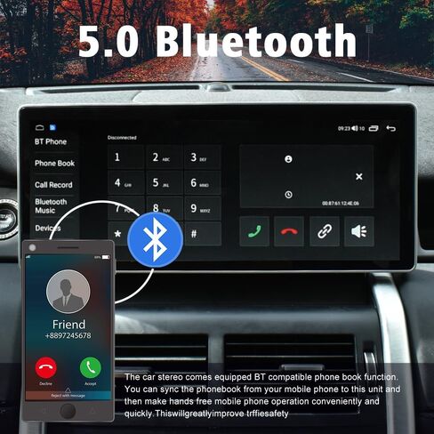 Android Car Radio for Land Rover Discovery Sport L550 2015-2019 Multimedia Player 12.3Inch Touch Screen Auto Stereo GPS Navigation (for Harman system) in Saudi Arabia