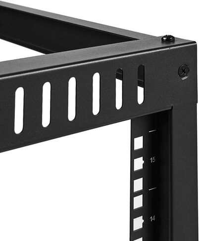NavePoint 9U Wall Mount Server Rack with Hinged Back, 4-Post 24" Deep, Rear Swing Frame 9U Network Rack Wall Mount for 19 Inch Equipment AV IT Easy Cable Management, Black in Saudi Arabia