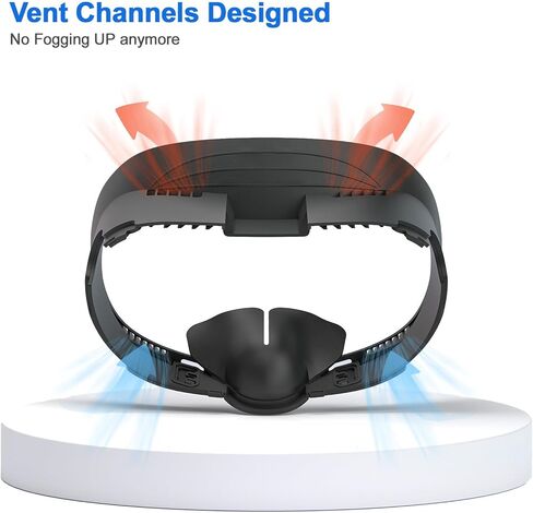 وسادة وجه جل تبريد مطورة لـ Oculus Quest 3 - وسادة مريحة لواجهة الوجه واستبدال غطاء الوجه، ملحقات الواقع الافتراضي لـ Meta Quest 3 (أسود) in Kuwait