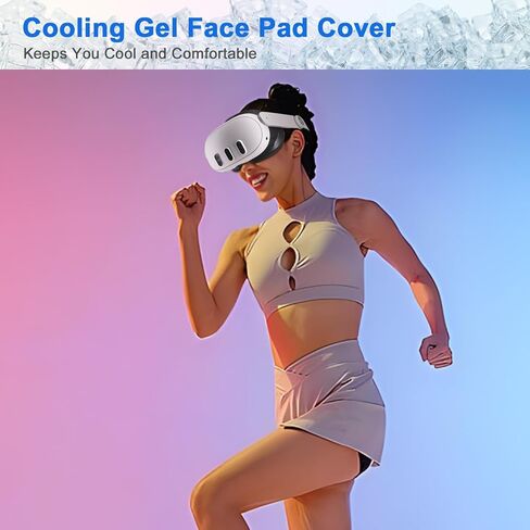 وسادة وجه جل تبريد مطورة لـ Oculus Quest 3 - وسادة مريحة لواجهة الوجه واستبدال غطاء الوجه، ملحقات الواقع الافتراضي لـ Meta Quest 3 (أسود) in Kuwait