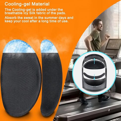 SOULWIT Front+Rear Cooling Gel Cushion Pad Kit for Meta Quest Pro VR Gaming Accessories, Added Thickness, Upgraded Forehead and Posterior Brain Comfort in Saudi Arabia