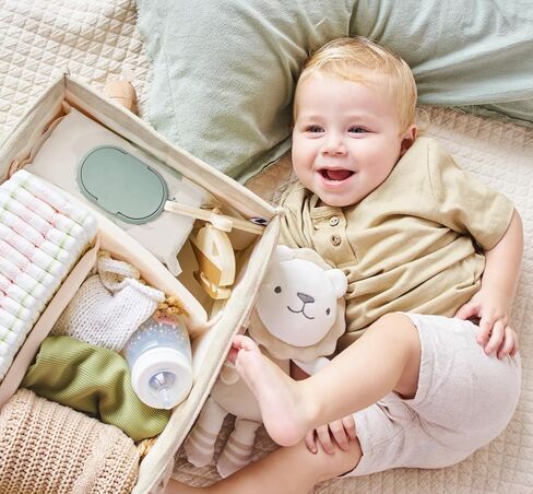 Baby Diaper Caddy Organizer Soft Nursery Storage Basket for Changing Station Girl and Boy - Baby Registry Must Haves Newborn Essentials - Gift for Baby Shower Car Caddy Organizer (Cream) in Saudi Arabia