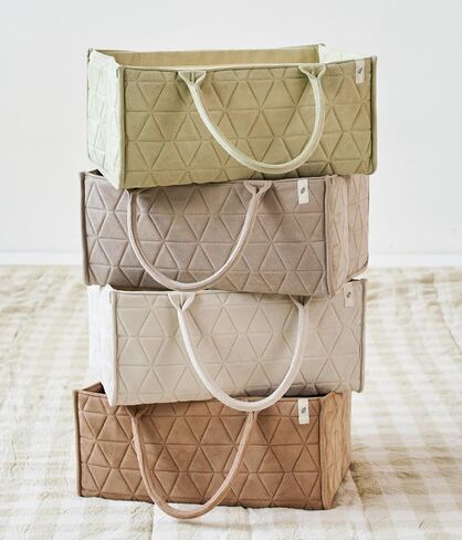 Baby Diaper Caddy Organizer Soft Nursery Storage Basket for Changing Station Girl and Boy - Baby Registry Must Haves Newborn Essentials - Gift for Baby Shower Car Caddy Organizer (Cream) in Saudi Arabia