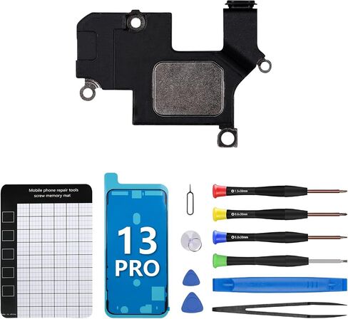 for iPhone 13 Pro Earpiece Speaker Replacement Kit OEM Fix Internal Sound Receiver Ear Piece Part Module with Complete Repair Tools Kit Magnetic Pad 6.1" 13Pro A2636 A2638 A2639 A2640 A2483 in Saudi Arabia