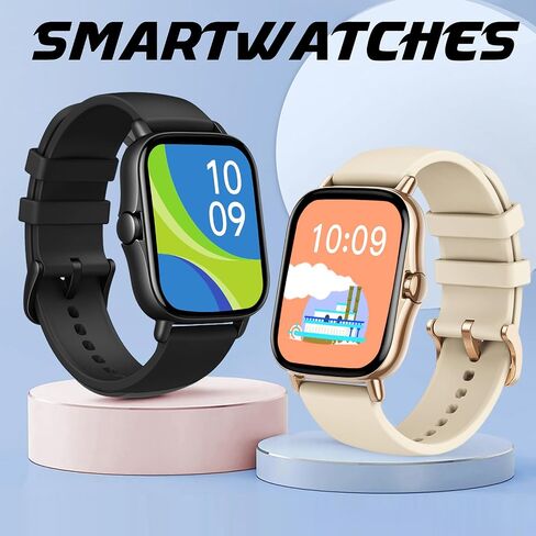 Smart Watch, 1.81" Upgraded Full Touchscreen Smart Watch for Android iPhones with Heart Rate Blood Pressure Monitor, Multiple Sports Fitness Tracker with Smart Watches for Women Men (Pink) in Saudi Arabia