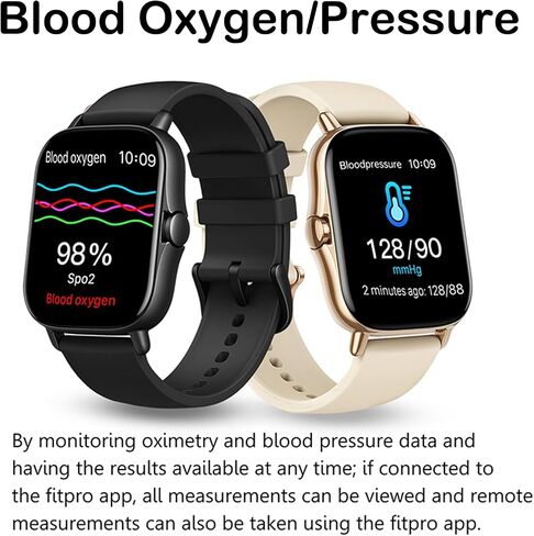 Smart Watch, 1.81" Upgraded Full Touchscreen Smart Watch for Android iPhones with Heart Rate Blood Pressure Monitor, Multiple Sports Fitness Tracker with Smart Watches for Women Men (Pink) in Saudi Arabia
