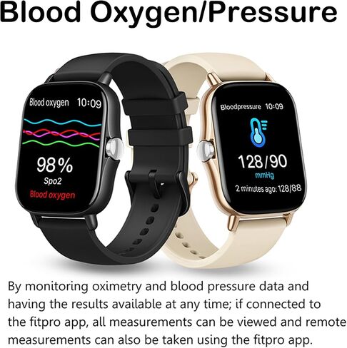 Smart Watch, 1.81" Upgraded Full Touchscreen Smart Watch for Android iPhones with Heart Rate Blood Pressure Monitor, Multiple Sports Fitness Tracker with Smart Watches for Women Men (Pink) in Saudi Arabia