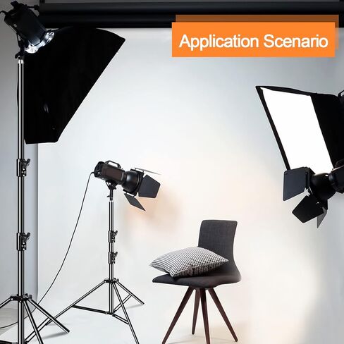 EMART 8.5ft Heavy Duty Light Stand with Spring Cushioned for Photography | Aluminum Alloy Construction Photo Video Studio Tripod with Carrying Bag for Lighting, Parabolic Softbox, Flash-2Pack in Saudi Arabia