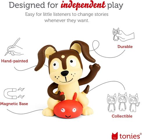 مجموعة مشغل الصوت Toniebox المبتدئة مع أغاني العد، وأغاني وقت النوم، وأغاني الغناء، وأغاني السفر، ووقت اللعب للجرو - استمع وتعلم والعب مع صندوق صغير قابل للاحتضان - أزرق فاتح in Saudi Arabia