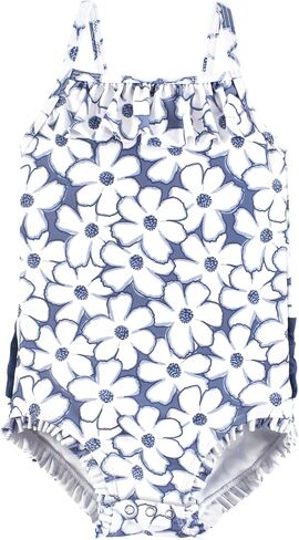 Hudson Baby Baby Girl's Toddler Swimsuit, Blue Cosmos, 6-9 Months in Saudi Arabia
