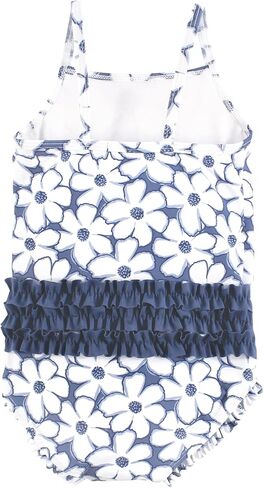 Hudson Baby Baby Girl's Toddler Swimsuit, Blue Cosmos, 6-9 Months in Saudi Arabia