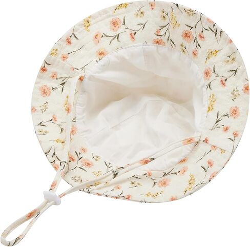 SXYPAYXS-Baby Printed Fisherman's Hat Summer Bucket Hat Sunscreen Baby Wide-Brimmed Sun Hat Cap with Chin Strap in Saudi Arabia