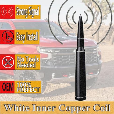 صاري بديل هوائي قصير 5 بوصة لسيارة Chevy Silverado 1500 2500 3500 (2006-2024)، GMC Sierra 1500 2500 3500 (1999-2024)، هوائي Chevy Silverado، هوائي لـ GMC Sierra in Saudi Arabia