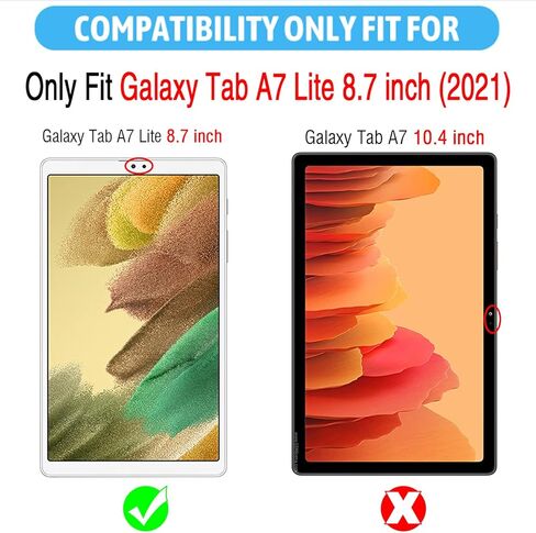 عبوتان، واقي شاشة لجهاز Samsung Galaxy Tab A7 Lite مقاس 8.7 بوصة، طبقة من الزجاج المقوى خالية من الفقاعات in Kuwait