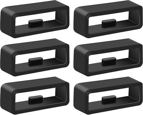 6-Pack Band Loops for Garmin Venu 3/Vivoactive 4, Fenix 7 6 5, Instinct, Approach S20 S60 S70, Forerunner 965 945 935 265 255 735XT Band Keeper, Silicone Replacement Watch Band Loop/Holder/Retainer in Saudi Arabia