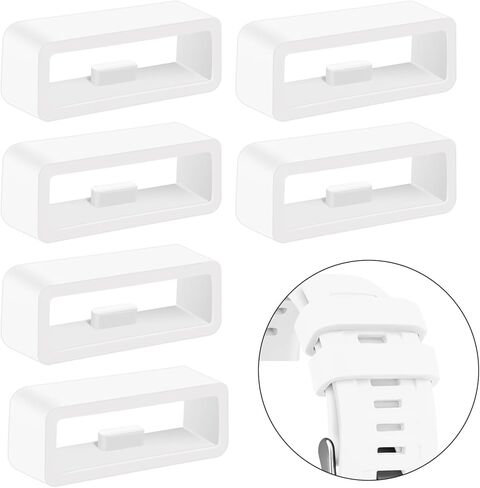 6-Pack Band Loops for Garmin Venu 3/Vivoactive 4, Fenix 7 6 5, Instinct, Approach S20 S60 S70, Forerunner 965 945 935 265 255 735XT Band Keeper, Silicone Replacement Watch Band Loop/Holder/Retainer in Saudi Arabia