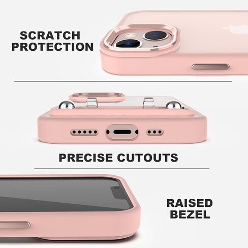 حافظة DOB SECHS iPhone 14 Plus مع حزام، حافظة بحبل طويل لهاتف iPhone 14 Plus مقاس 6.7 بوصة، حافظة هاتف شفافة بحبل، غطاء خلفي صلب من البولي كربونات + حافظة TPU ناعمة للنساء، تدعم الشحن اللاسلكي، وردي in Kuwait