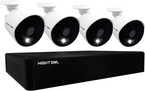 Night Owl CCTV Video Home Security Camera System with 4 Wired 1080p HD Indoor/Outdoor Cameras with Night Vision (Expandable up to a Total of 16 Wired Cameras) and 1TB Hard Drive in Saudi Arabia