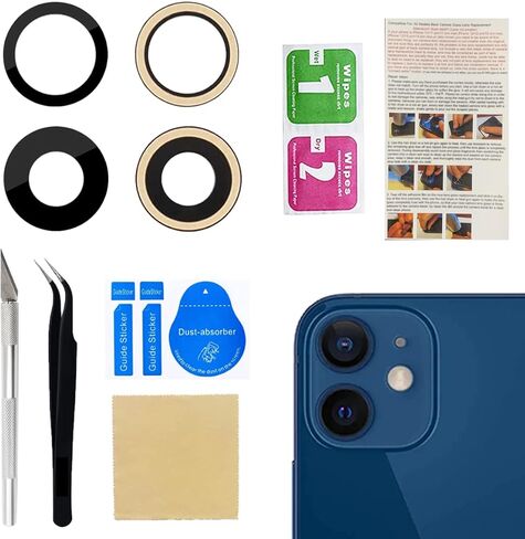 Original OEM Back Rear Camera Glass Lens Replacement for iPhone 15 Pro Max 6.7-inches with Adhesive Preinstalled and Repair Tools Set in Kuwait