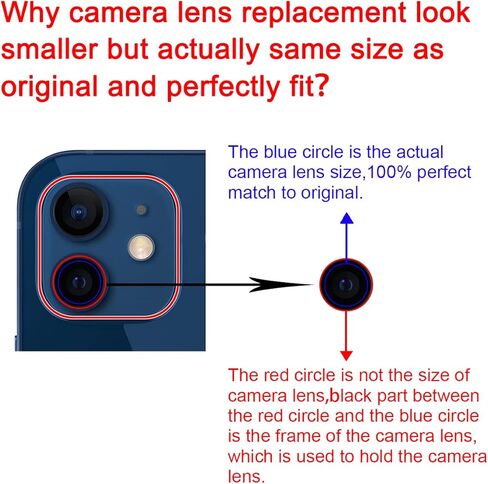 Original OEM Back Rear Camera Glass Lens Replacement for iPhone 15 Pro Max 6.7-inches with Adhesive Preinstalled and Repair Tools Set in Kuwait