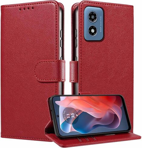 محفظة JanCalm for Moto G 5G 2024، لحافظة هاتف Moto G Play 5G 2024، [حجب RFID] [حامل البطاقة/فتحات النقدية] [مسند] [مشبك مغناطيسي] حافظات جلدية واقية قابلة للطي (أسود) in Kuwait