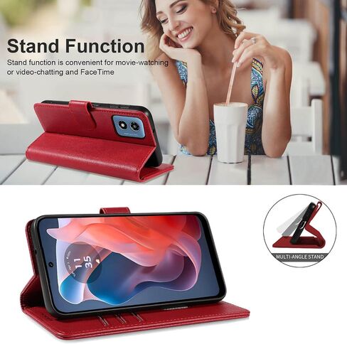 محفظة JanCalm for Moto G 5G 2024، لحافظة هاتف Moto G Play 5G 2024، [حجب RFID] [حامل البطاقة/فتحات النقدية] [مسند] [مشبك مغناطيسي] حافظات جلدية واقية قابلة للطي (أسود) in Kuwait