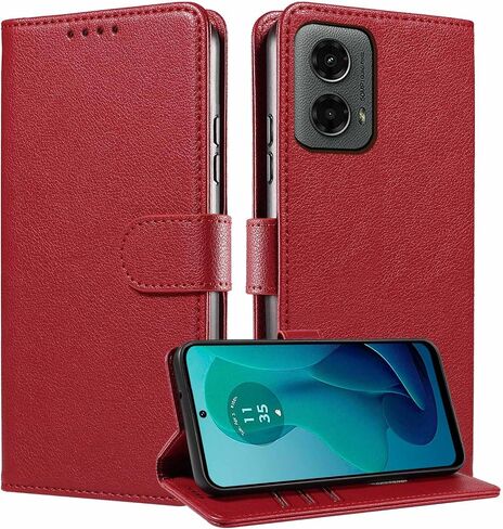 محفظة JanCalm for Moto G 5G 2024، لحافظة هاتف Moto G Play 5G 2024، [حجب RFID] [حامل البطاقة/فتحات النقدية] [مسند] [مشبك مغناطيسي] حافظات جلدية واقية قابلة للطي (أسود) in Kuwait
