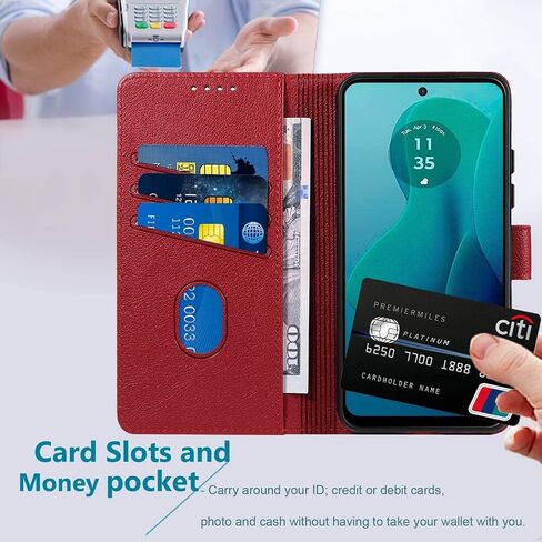 for Moto G 5G 2024/Play 5G 2024 Case Wallet RFID Blocking (Black) in Kuwait