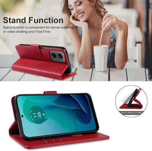 for Moto G 5G 2024/Play 5G 2024 Case Wallet RFID Blocking (Black) in Kuwait