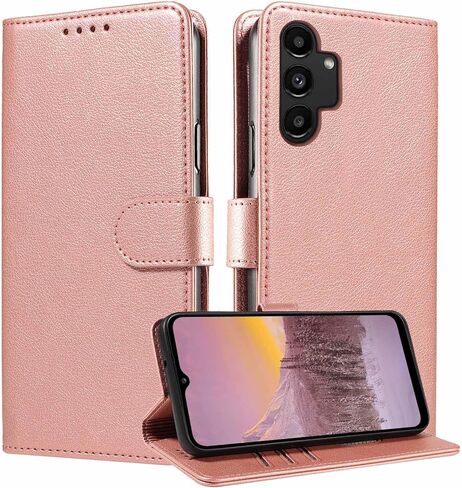 حافظة A15 5G، حافظة هاتف Galaxy A15 5G، [حجب RFID] [حامل بطاقة/فتحات للنقود] [مسند] حافظة جلدية واقية بمشبك مغناطيسي غطاء فوليو لهاتف سامسونج جالاكسي A15 4G/5G (أسود) in Saudi Arabia