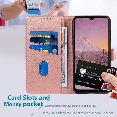 حافظة A15 5G، حافظة هاتف Galaxy A15 5G، [حجب RFID] [حامل بطاقة/فتحات للنقود] [مسند] حافظة جلدية واقية بمشبك مغناطيسي غطاء فوليو لهاتف سامسونج جالاكسي A15 4G/5G (أسود) in Saudi Arabia