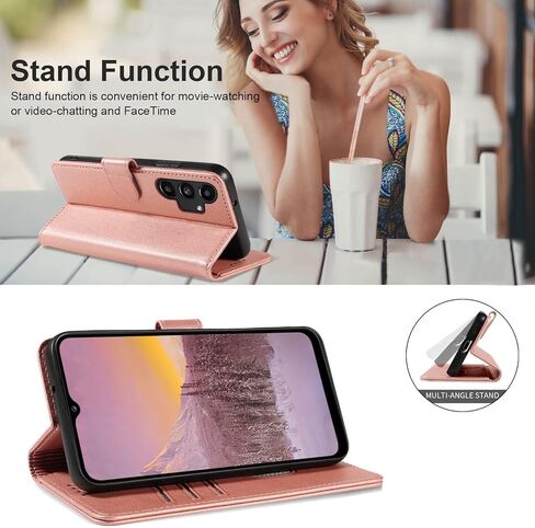 حافظة A15 5G، حافظة هاتف Galaxy A15 5G، [حجب RFID] [حامل بطاقة/فتحات للنقود] [مسند] حافظة جلدية واقية بمشبك مغناطيسي غطاء فوليو لهاتف سامسونج جالاكسي A15 4G/5G (أسود) in Saudi Arabia